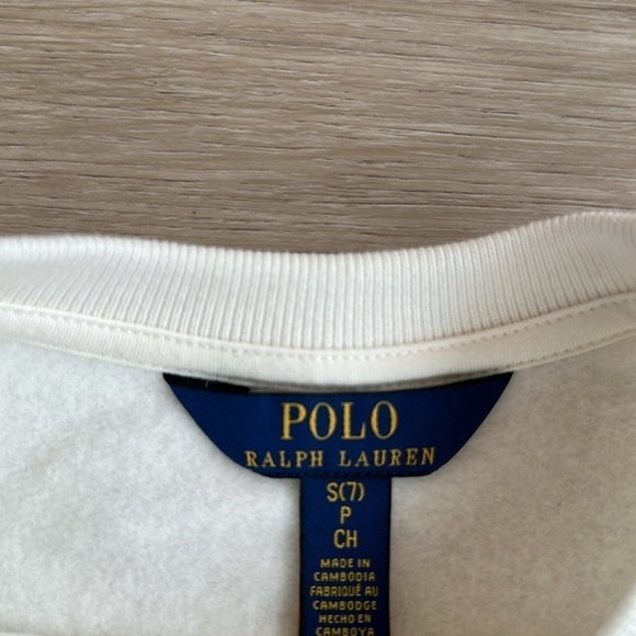 Fair Isle Logo Fleece Sweatshirt girl size 7 - Picture 4 of 8